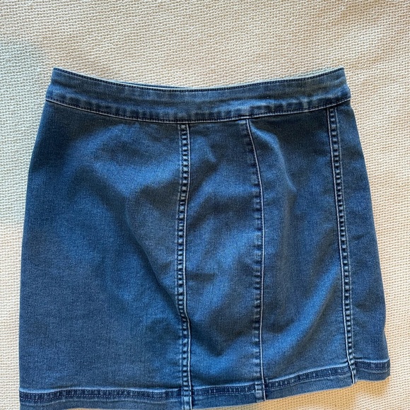 Free People Denim Button-Up Skirt - Picture 4 of 5